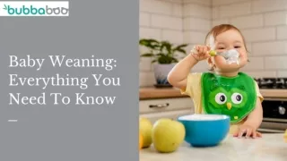 Baby Weaning Everything You Need To Know