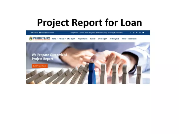 project report for loan