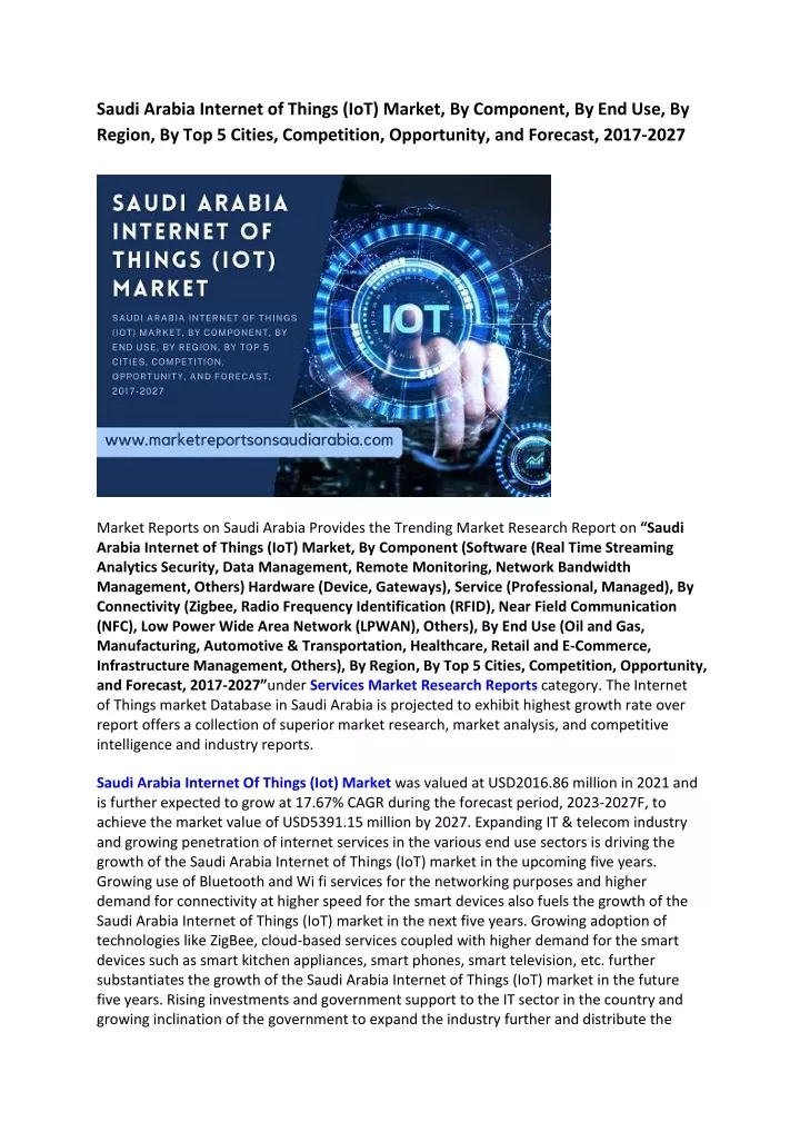 saudi arabia internet of things iot market