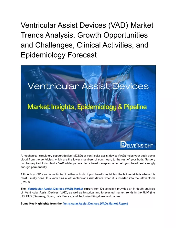 ventricular assist devices vad market trends