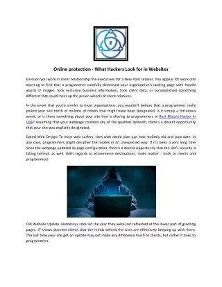 online protection what hackers look