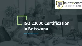 iso 22000 certification in botswana