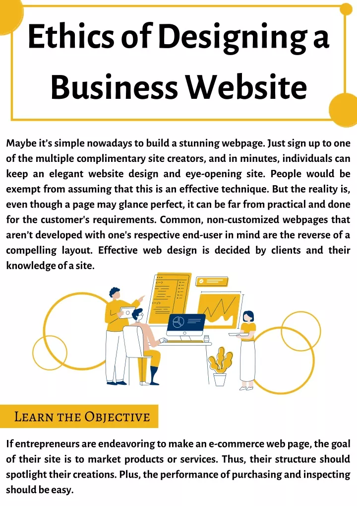ethics of designing a business website