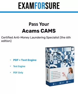 What do I need to do to pass the Acams CAMS exam?