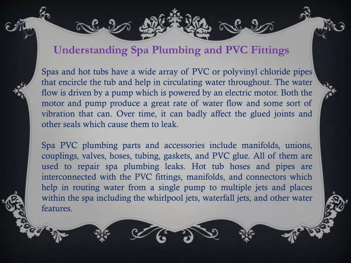 understanding spa plumbing and pvc fittings