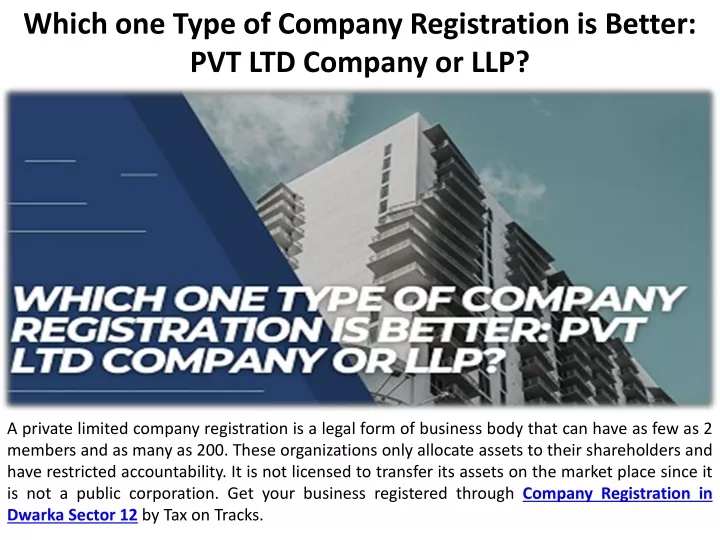 which one type of company registration is better