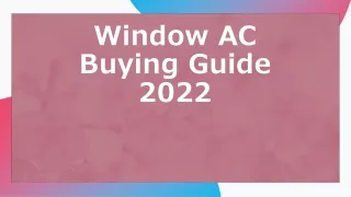 window ac buying guide 2022