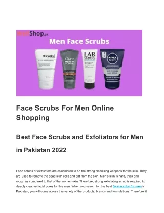 Face Scrubs For Men Online Shopping