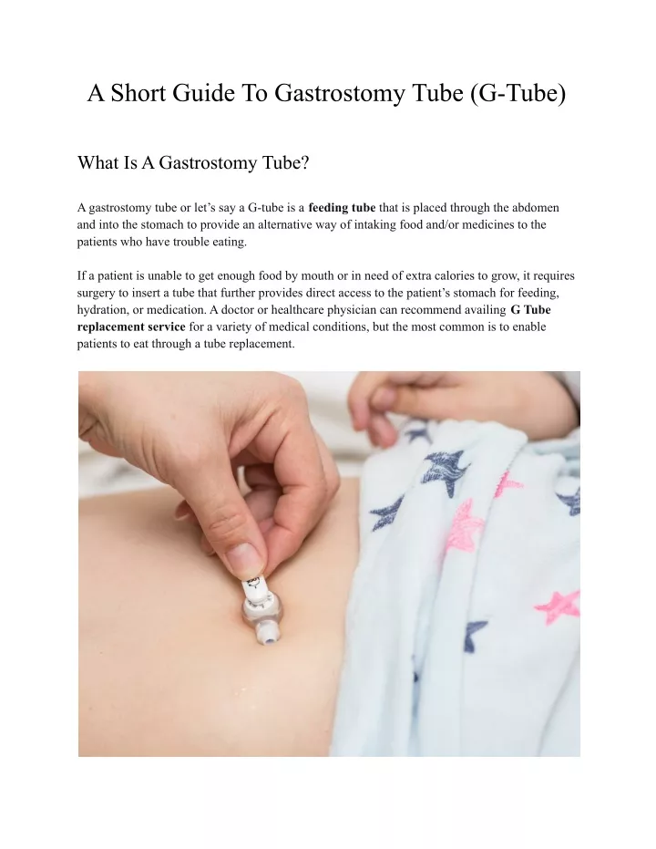 a short guide to gastrostomy tube g tube