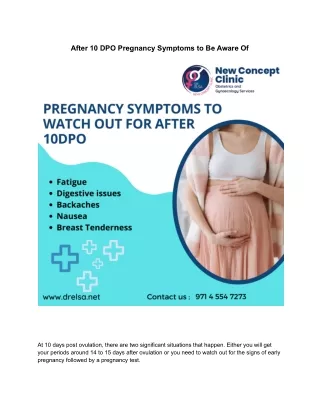 (Info) Pregnancy Symptoms to Watch Out for After 10 DPO