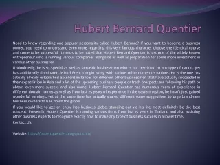hubert bernard quentier