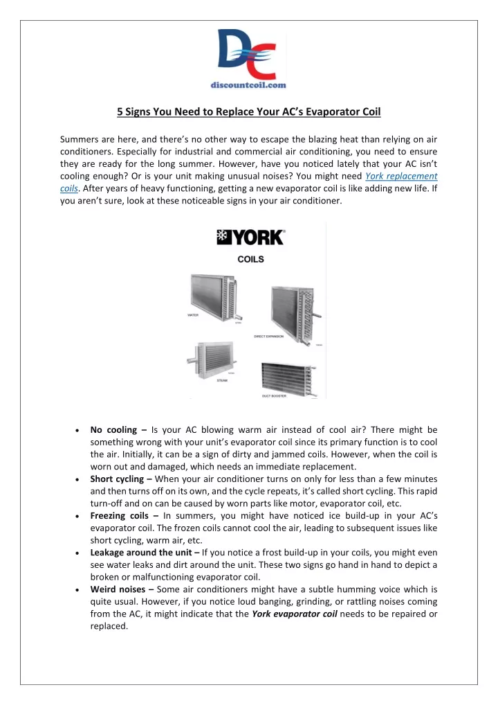 5 signs you need to replace your ac s evaporator