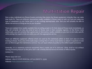 multistation repair