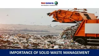 importance of solid waste management