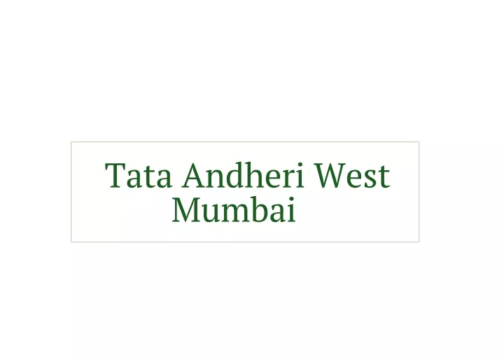 tata andheri west mumbai