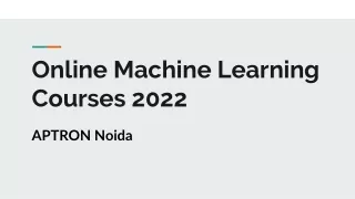 online machine learning courses 2022