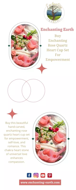 Buy Enchanting Rose Quartz Heart Cup Set For Empowerment