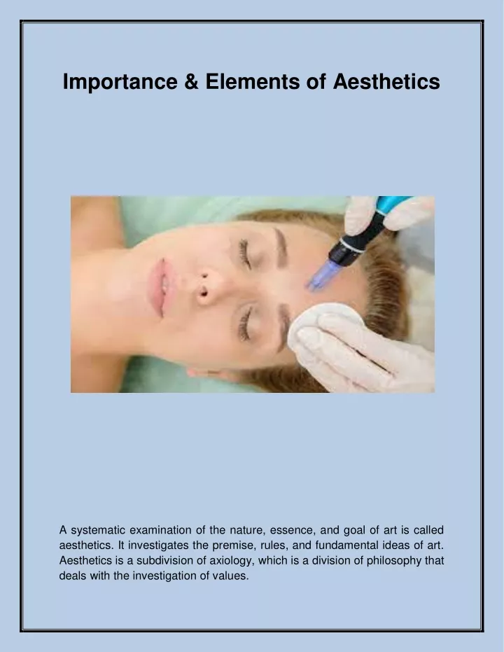 importance elements of aesthetics