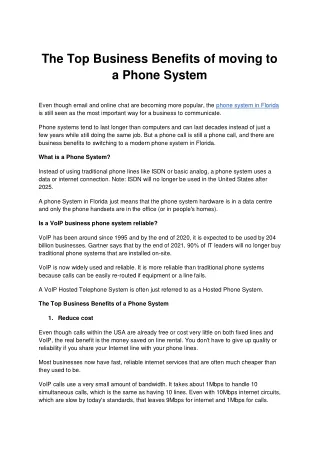 The Top Business Benefits of Moving to a Phone System