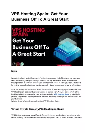 vps hosting spain get your business