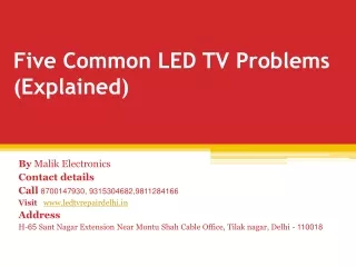 Best LED TV Repair Services In Delhi NCR