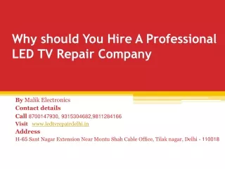 Best LED TV Repair Services In Delhi