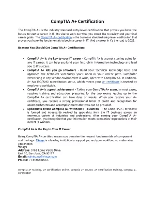 CompTIA A+ Training