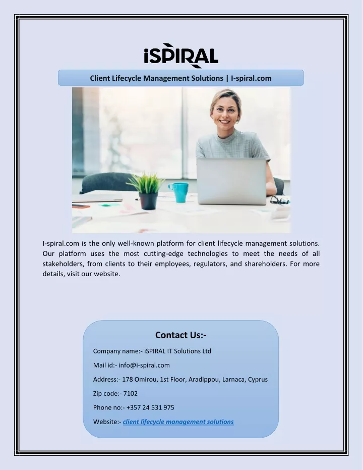 client lifecycle management solutions i spiral com