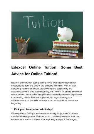 edexcel online tuition some best