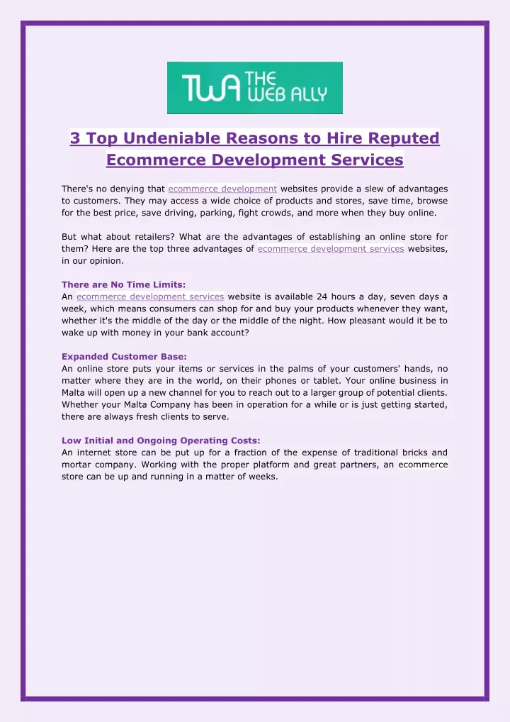 3 top undeniable reasons to hire reputed