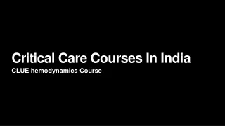 critical care courses in india
