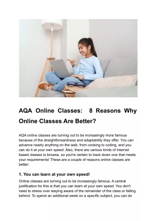 aqa online classes