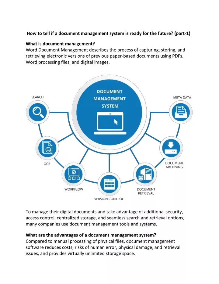 how to tell if a document management system