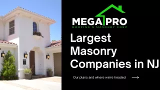 Largest Masonry Companies in NJ- Mega Pro Roofing