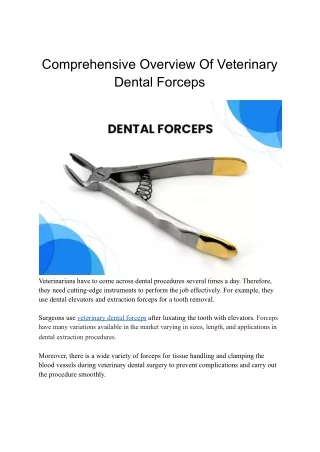 veterinary dental forceps