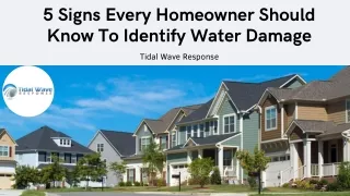 5 Signs Every Homeowner Should Know To Identify Water Damage