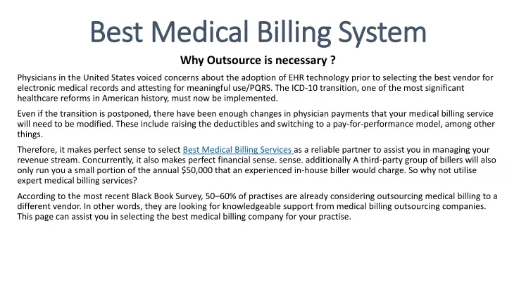best medical billing system