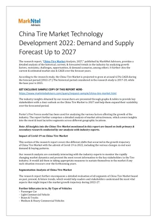 china tire market technology development 2022