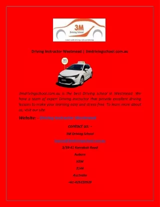 driving instructor westmead 3mdrivingschool com au