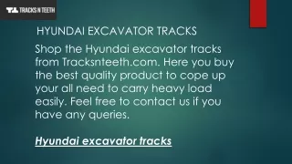 hyundai excavator tracks