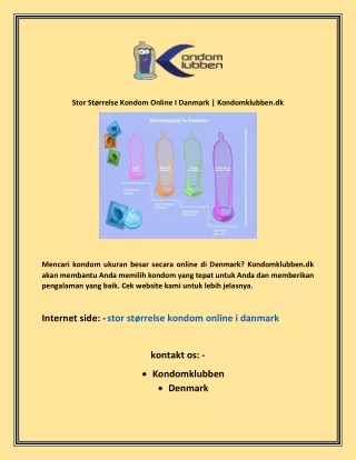 Stor Størrelse Kondom Online I Danmark