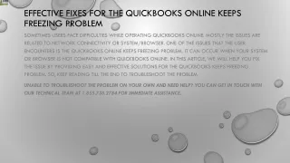 effective fixes for the quickbooks online keeps freezing problem