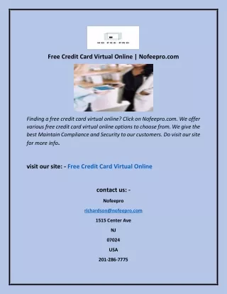 Free Credit Card Virtual Online