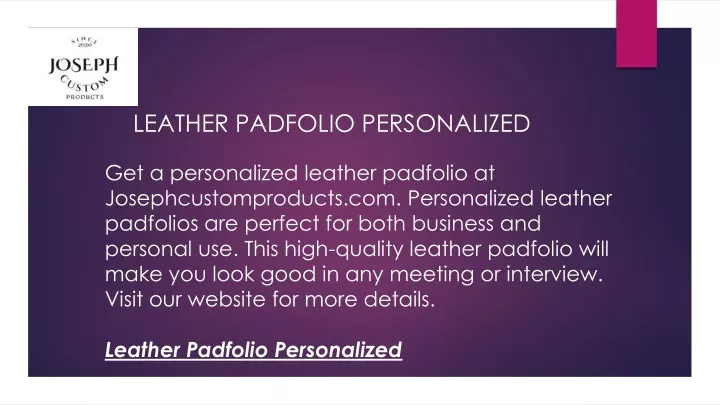 leather padfolio personalized