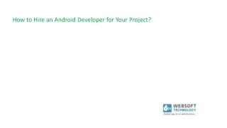 how to hire an android developer for your project