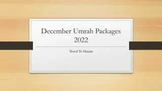 December Umrah Packages 2022