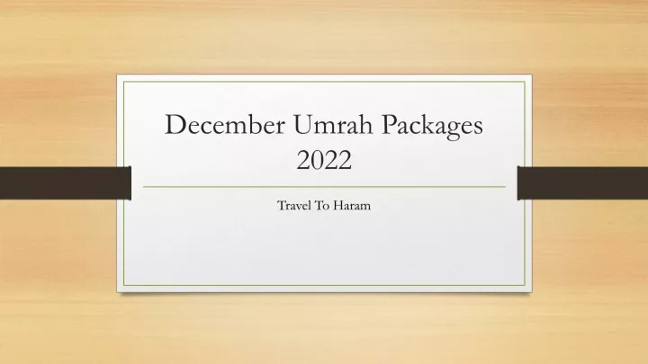 december umrah packages 2022