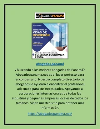 Abogados de Panamá | Abogadospanama.net