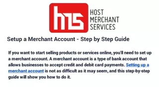setup a merchant account step by step guide
