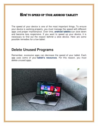 h h ow to speed up your android tablet